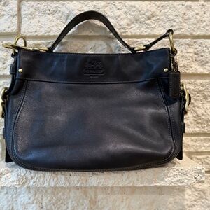 Coach Black Leather Shoulder Bag